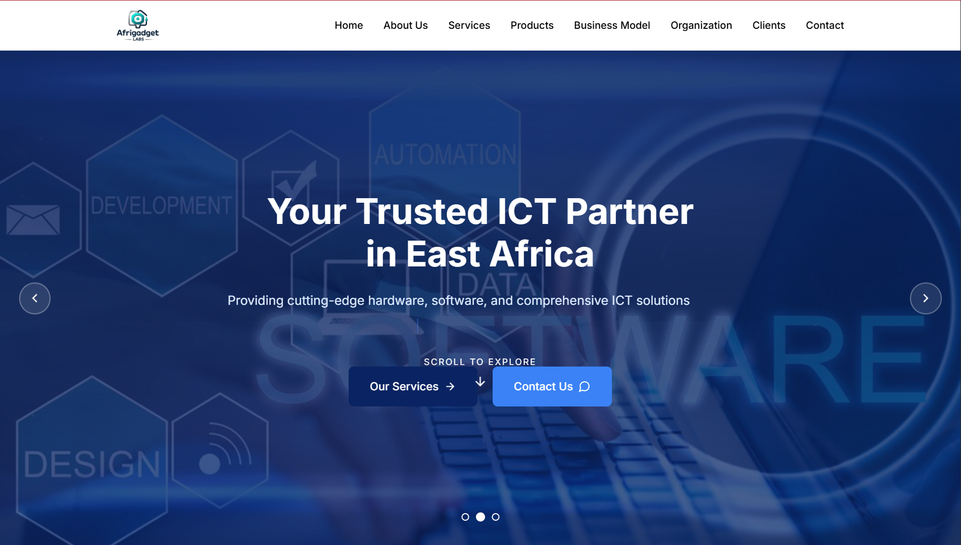 AfriGadget Labs website preview