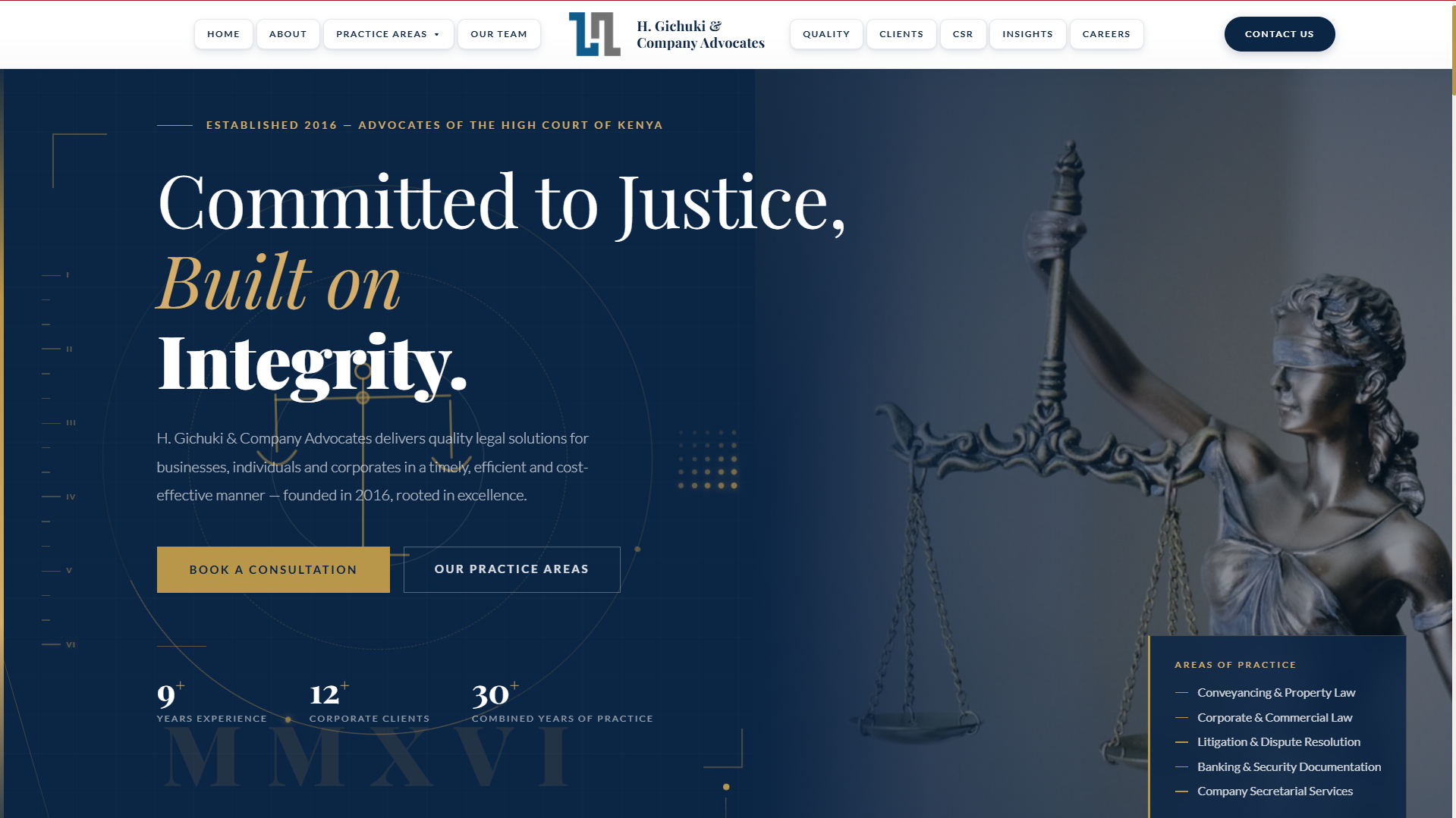 H.Gichuki Advocates website preview