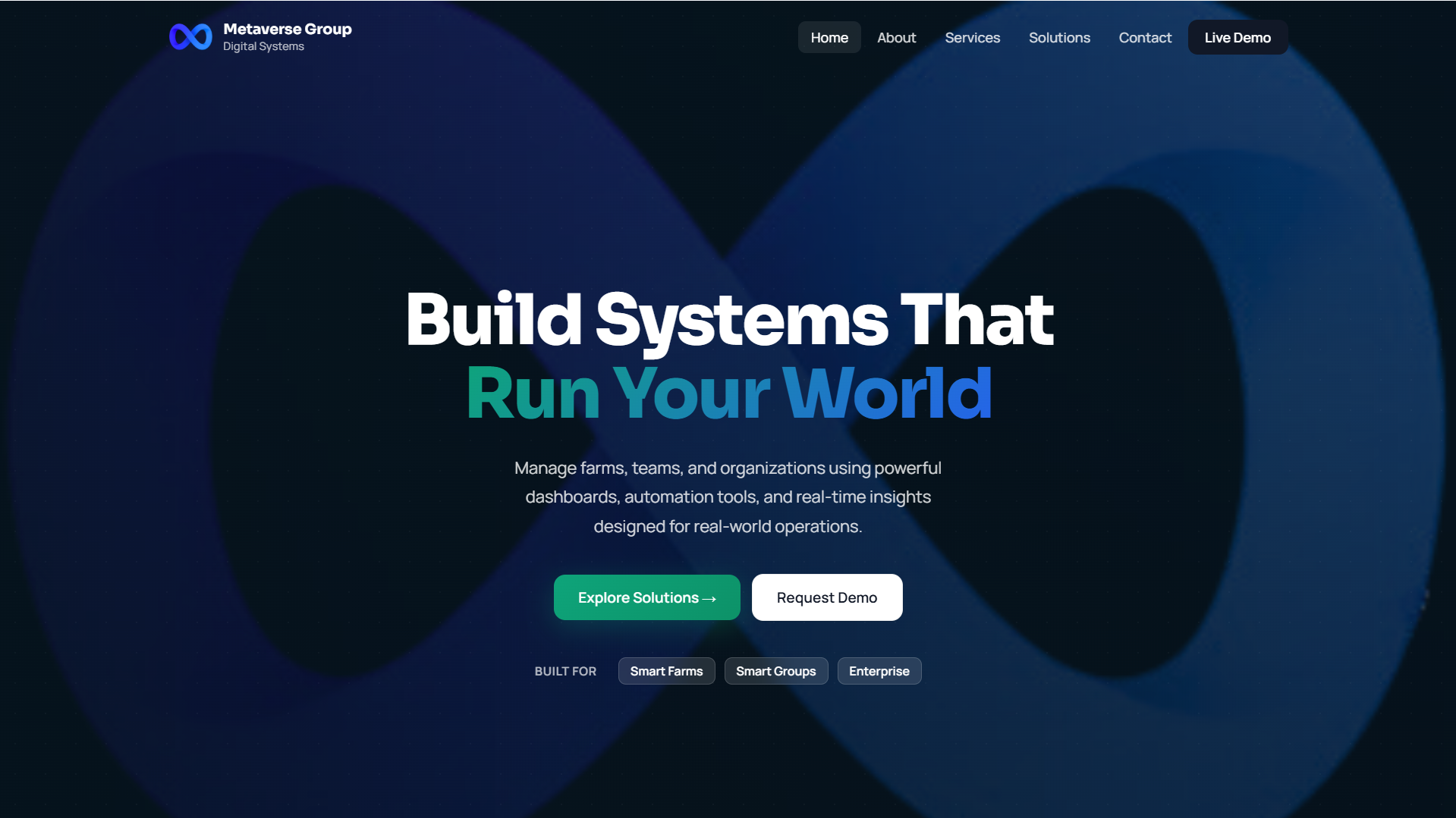 Metaverse Group website preview