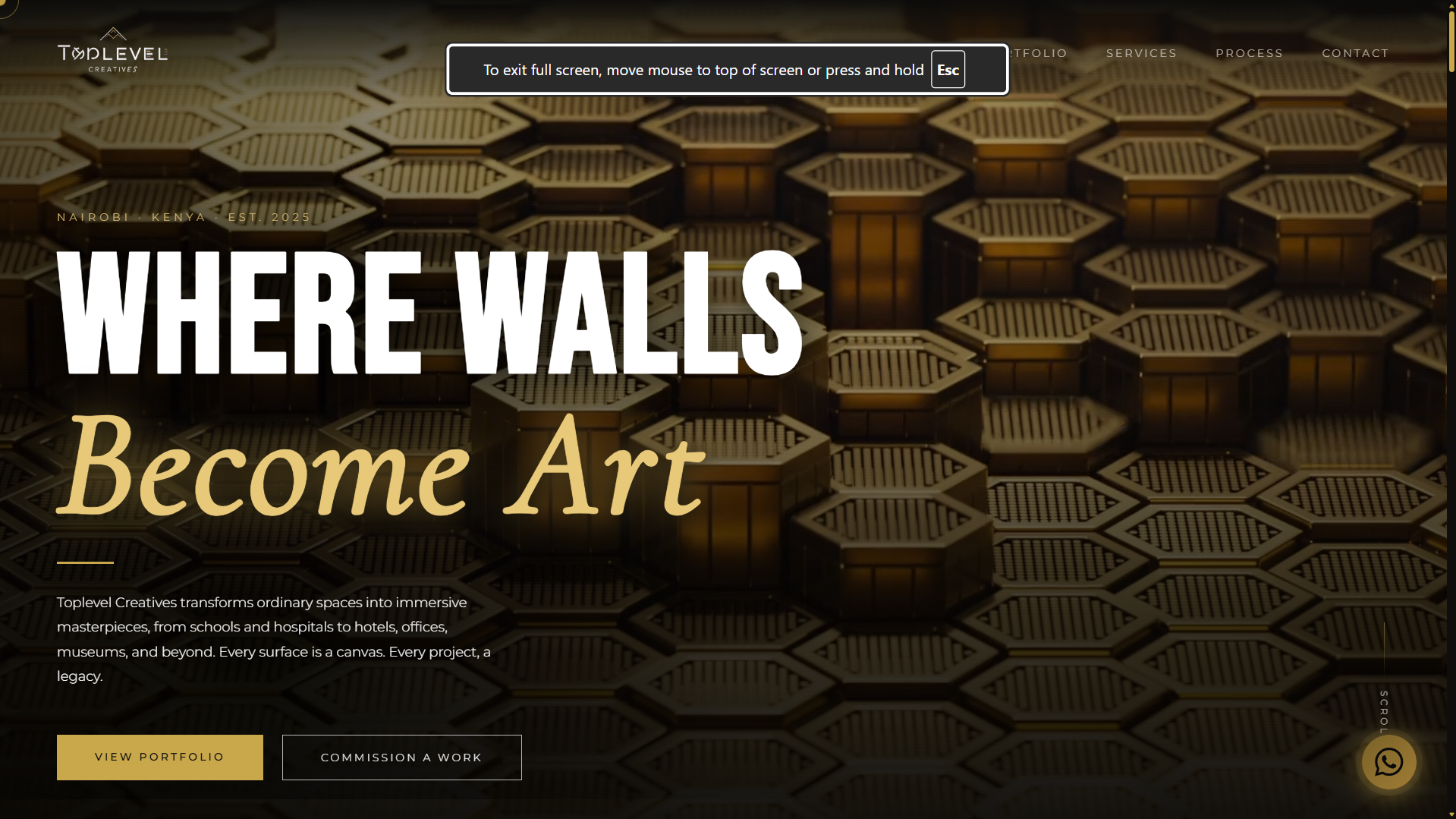 TopLevel Creatives website preview